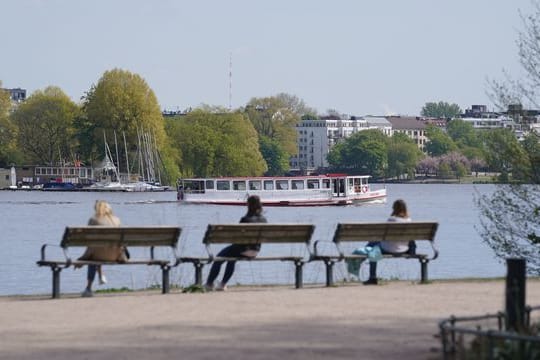 Sonne an der Außenalster