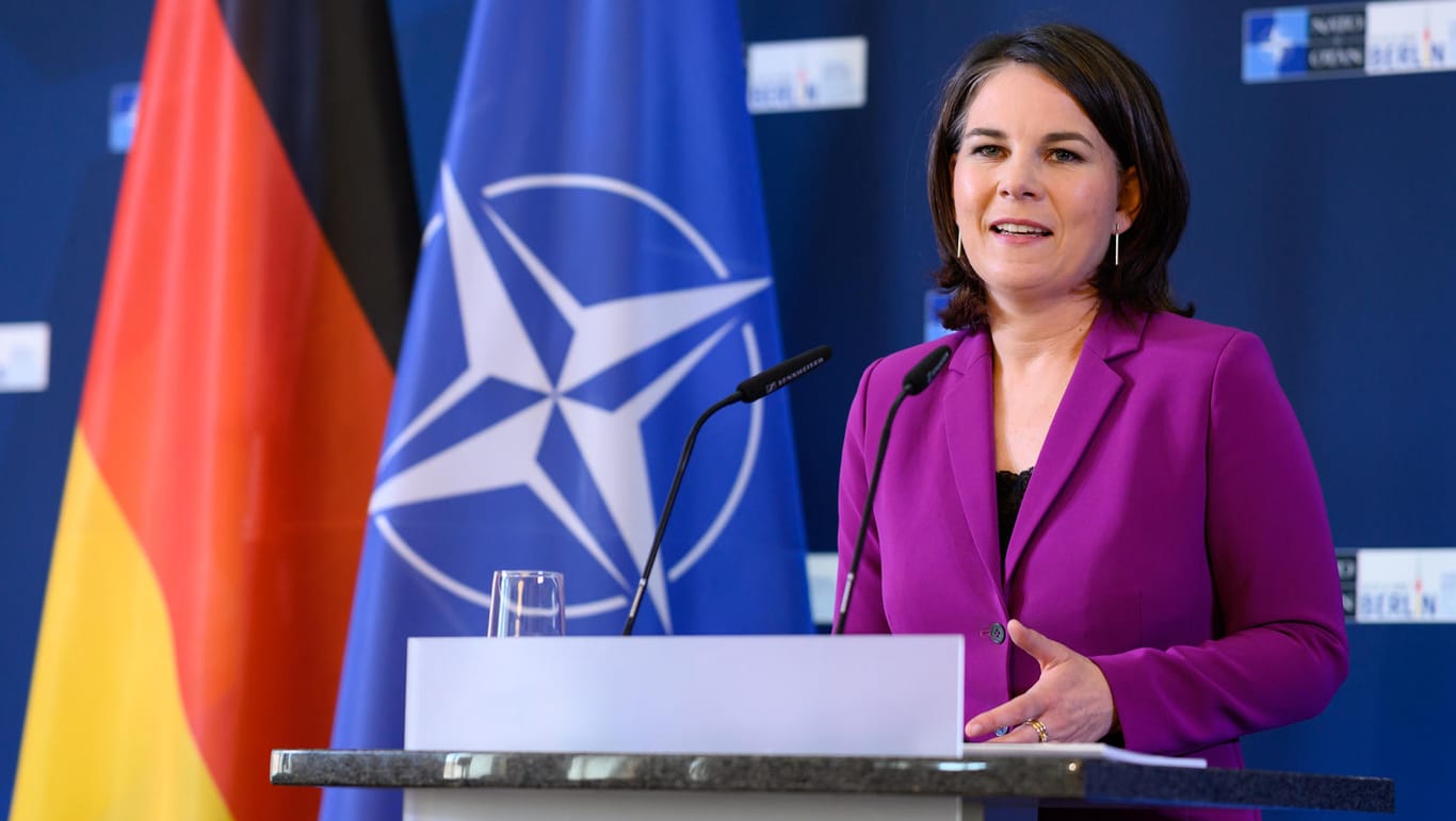 Annalena Baerbock: Die Außenministerin sagte, die Nato sei aktuell wichtiger denn je.