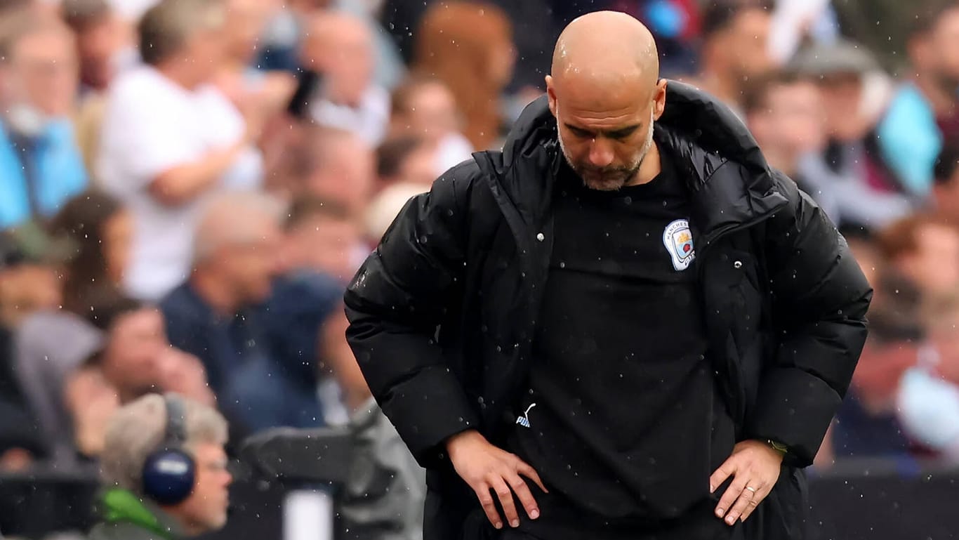 Pep Guardiola: Der spanische Trainer muss nochmal um die Meisterschaft zittern.