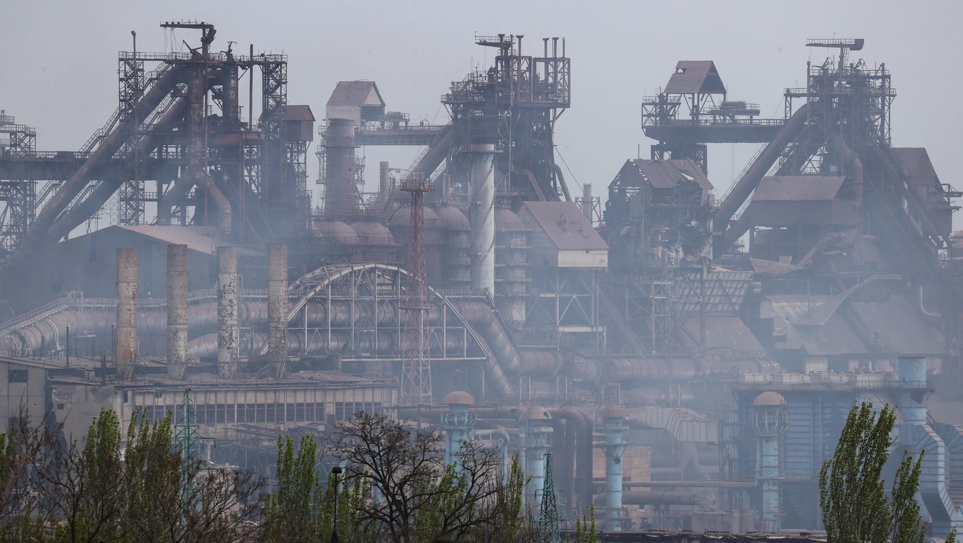 Asowstal-Werk in Mariupol: Nach ukrainischen Angaben haben sich hier 1.000 Verteidiger verschanzt.