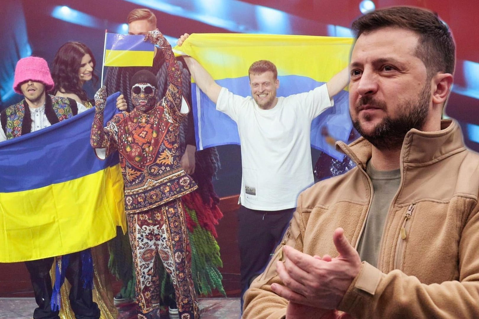 Wolodymyr Selenskyj: Der ukrainische Präsident gratulierte der Band zum Sieg.