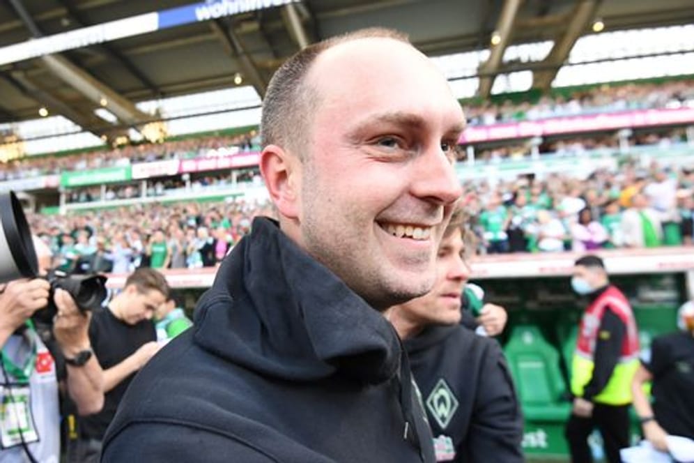Werder-Trainer Ole Werner ist mit dem Bremer Team in die Bundesliga aufgestiegen.