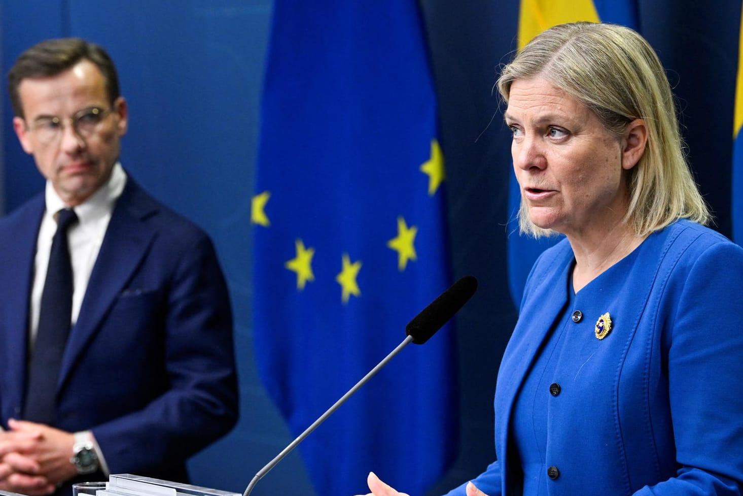 Magdalena Andersson: Die schwedische Ministerpräsidentin führt eine Minderheitsregierung und braucht daher für den Nato-Beitritt die Zustimmung der Parlamentsparteien.