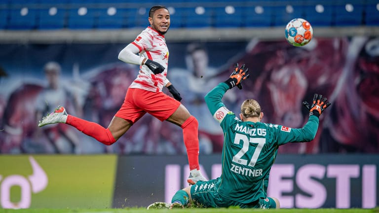 Christopher Nkunku im Spiel gegen Mainz 05: Der Franzose traf in der Bundesliga 20 Mal.
