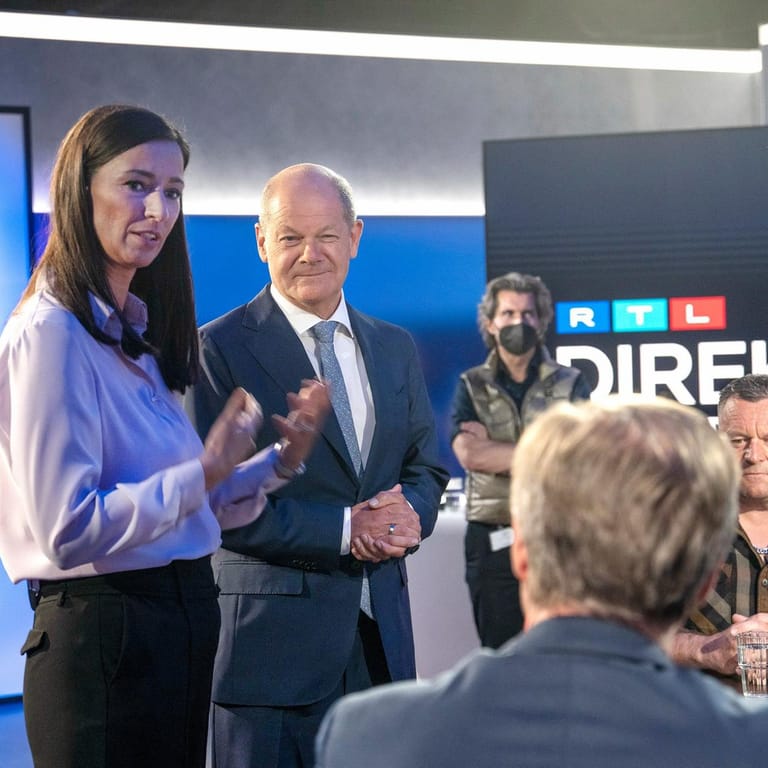"RTL Direkt Spezial" mit Olaf Scholz: Der Bundeskanzler sprach im TV mit Bürgerinnen und Bürgern.