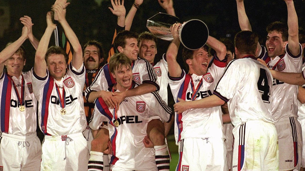 Der FC Bayern München gewann 1996 den UEFA-Pokal gegen Girondins Bordeaux.