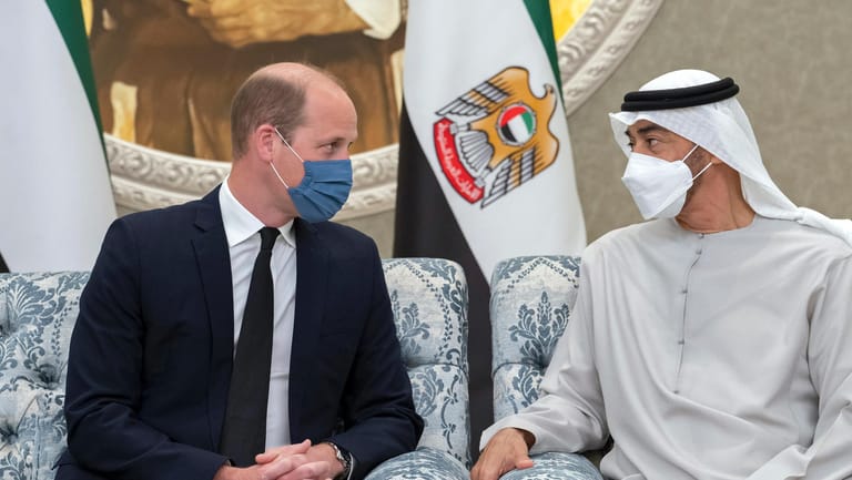 Prinz William und Muhammad bin Zayid Al Nahyan: Der britische Prinz kondolierte dem Präsidenten der Vereinigten Arabischen Emirate zum Tod seines Halbbruders und Vorgängers.