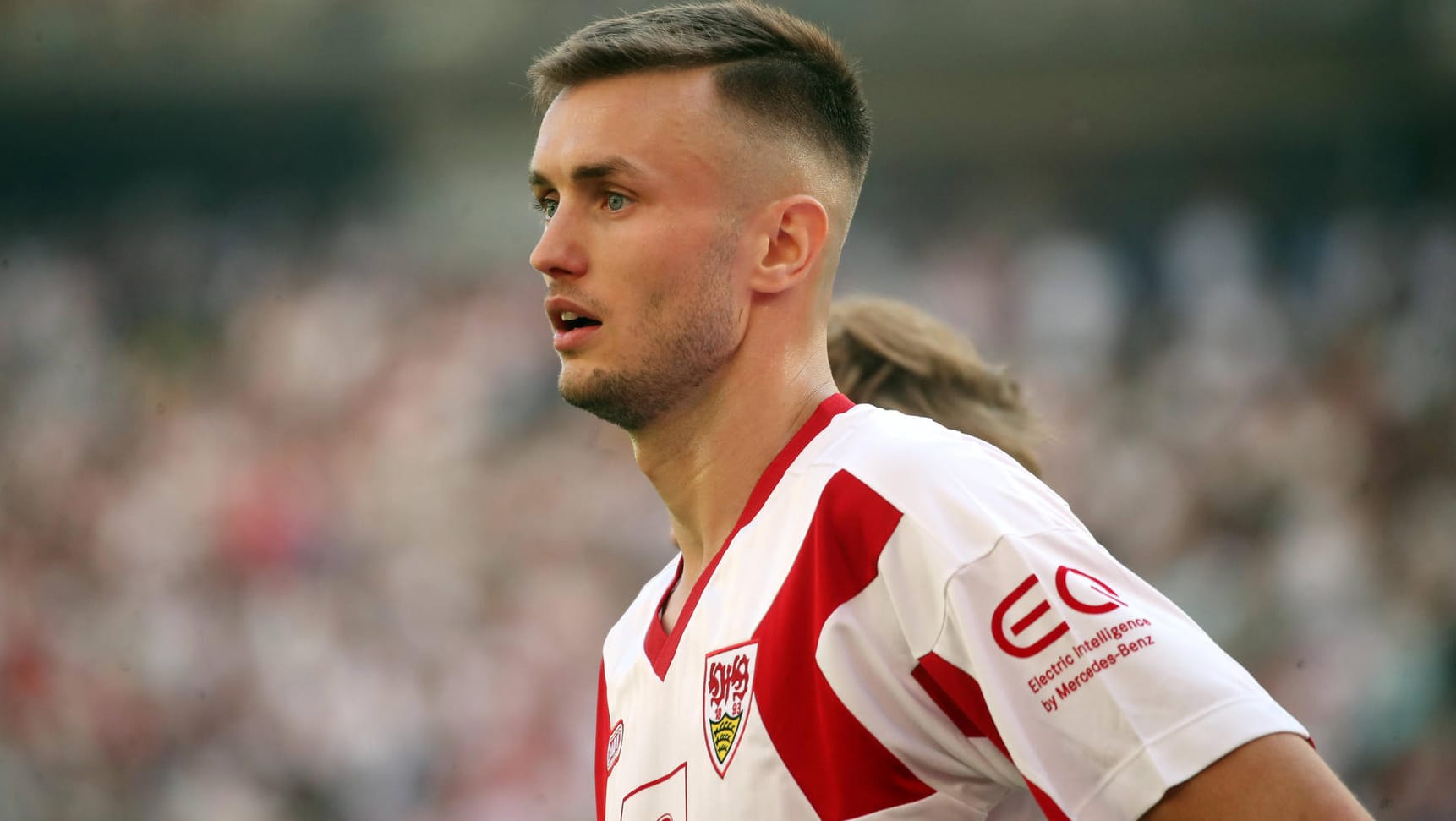 Sasa Kalajdzic: Der Angreifer vom VfB Stuttgart ist beim FC Bayern im Gespräch. Sasa Kalajdzic: Der Angreifer vom VfB Stuttgart ist beim FC Bayern im Gespräch.