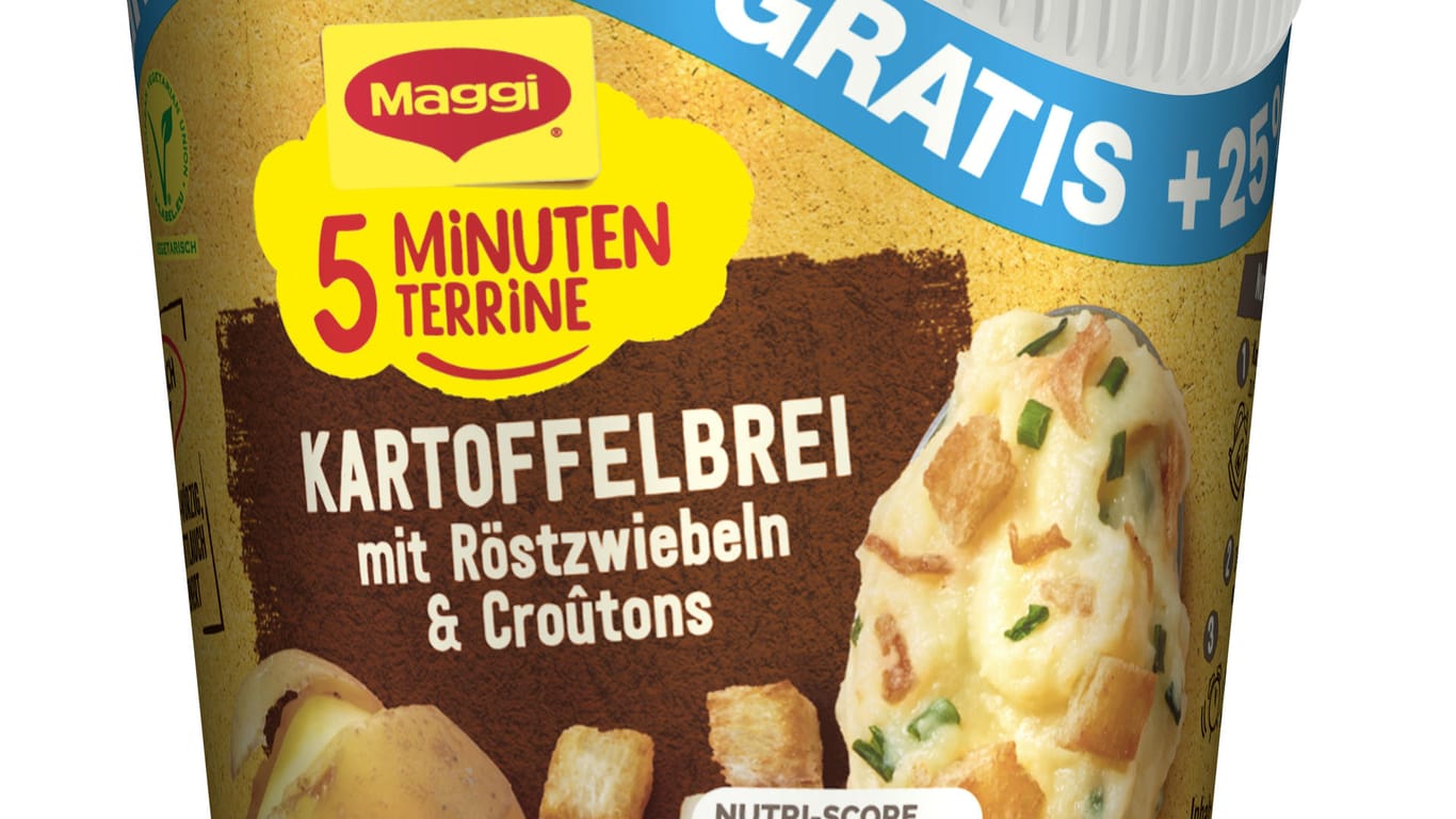 Rückruf: Maggi "5 Minuten Terrine" in der Sorte Kartoffelbrei mit Röstzwiebeln.