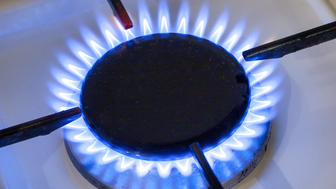 Flamme auf einem Gasherd (Symbolbild): Privathaushalte sollen weitgehend von Gasrationierungen verschont bleiben.