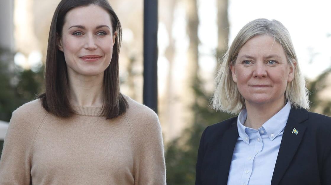 Finnlands Regierungschefin Sanna Marin und ihre schwedische Amtskollegin Magdalena Andersson: Sie haben den Nato-Beitritt ihrer Länder vorangetrieben.