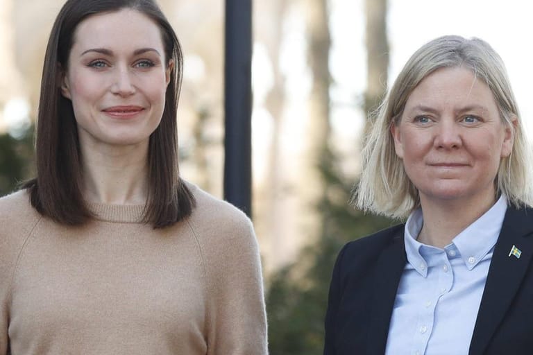 Finnlands Regierungschefin Sanna Marin und ihre schwedische Amtskollegin Magdalena Andersson: Sie haben den Nato-Beitritt ihrer Länder vorangetrieben.