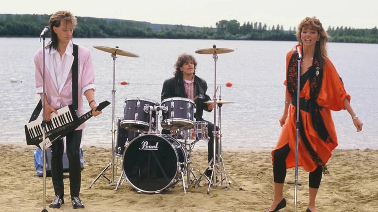 Auftritt am Strand: Sandra im Jahr 1985.