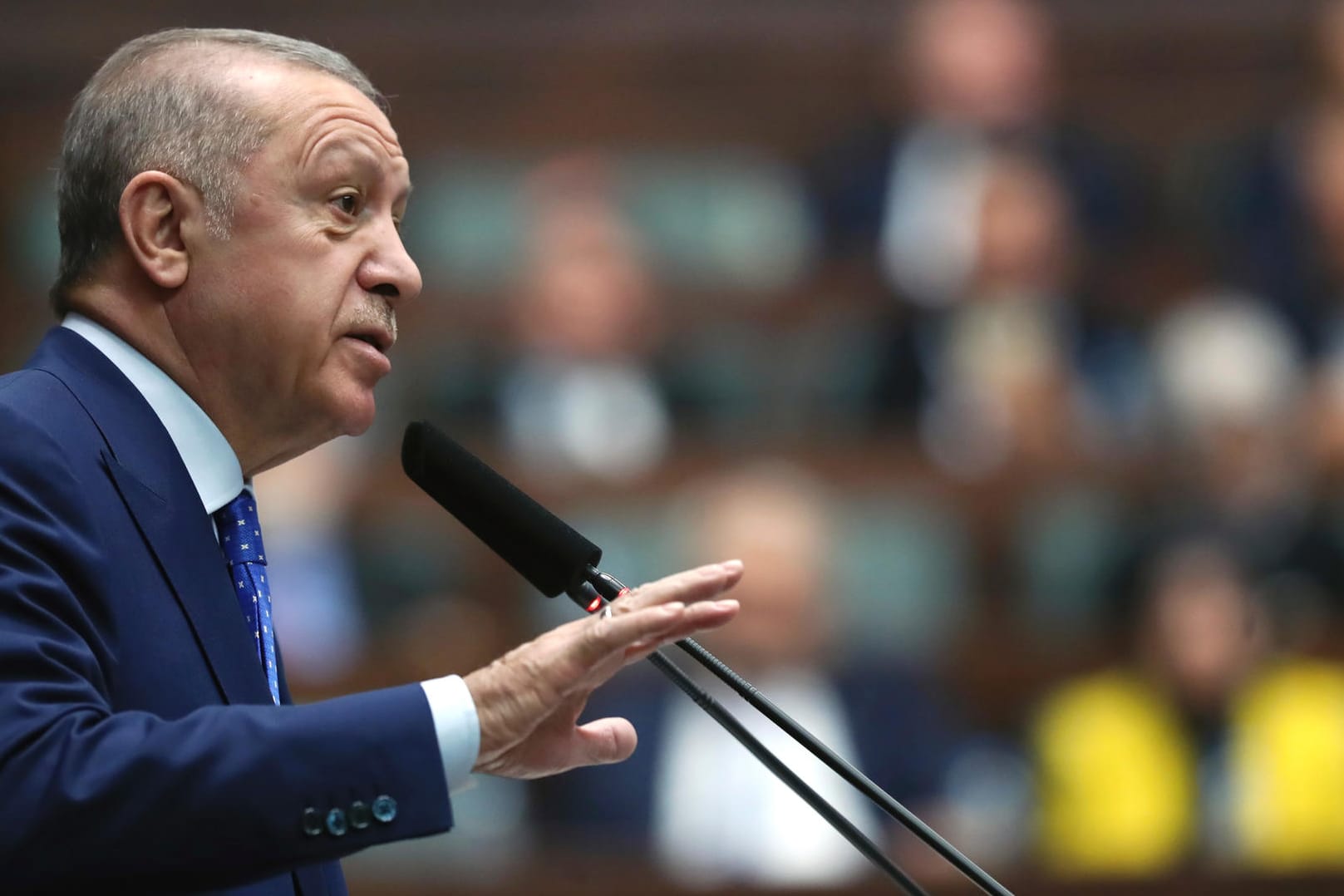 Der türkische Präsident Erdoğan: Er hatte die Blockade bereits angekündigt.