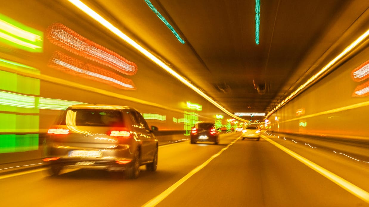 Tunnel auf dem mittleren Ring in München (Archivbild): Hier ereignete sich eine spektakuläre Verfolgungsjagd.