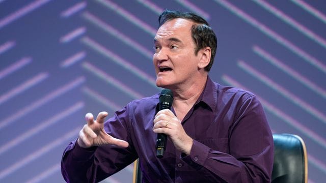 Quentin Tarantino auf dem Digital-Festival OMR in Hamburg.