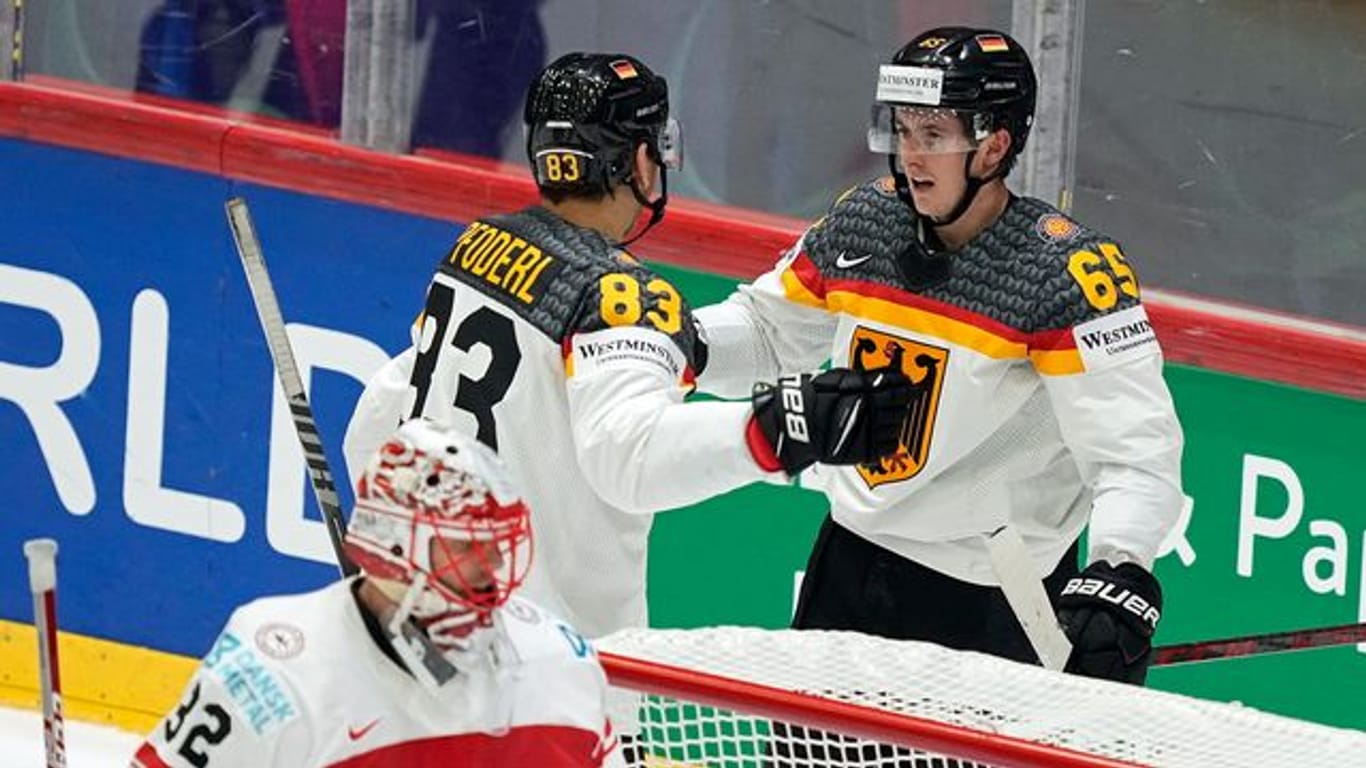 Deutschlands Eishockey-Männer feierten auch gegen Dänemark einen Sieg.