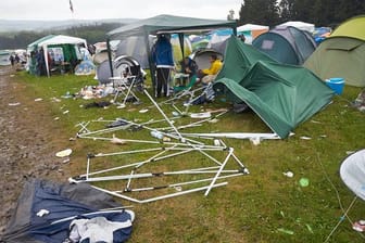 Umweltfreundliche Initiative: Bei "Rock am Ring" zurückgelassene Zelte bekommen ein zweites Leben.