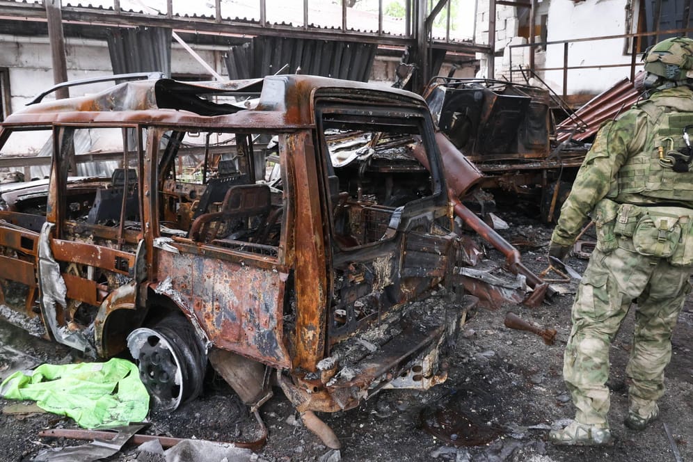 Zerstörungen im Donbass: Die schweren Kämpfe halten an.