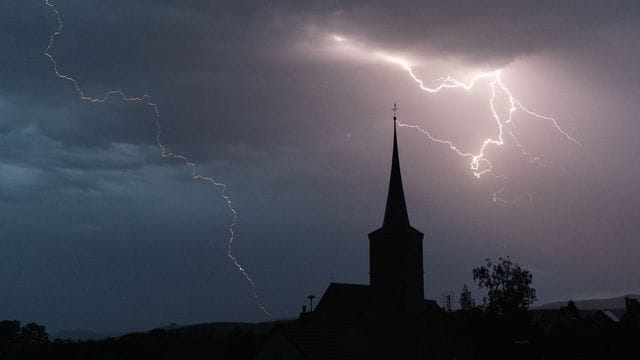 Gewitter über Oberfranken