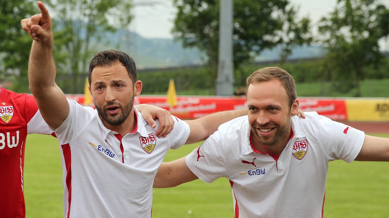 Domenico Tedesco (l.) und Andreas Hinkel: Waren schon als Nachwuchstrainer beim VfB Stuttgart gemeinsam aktiv.