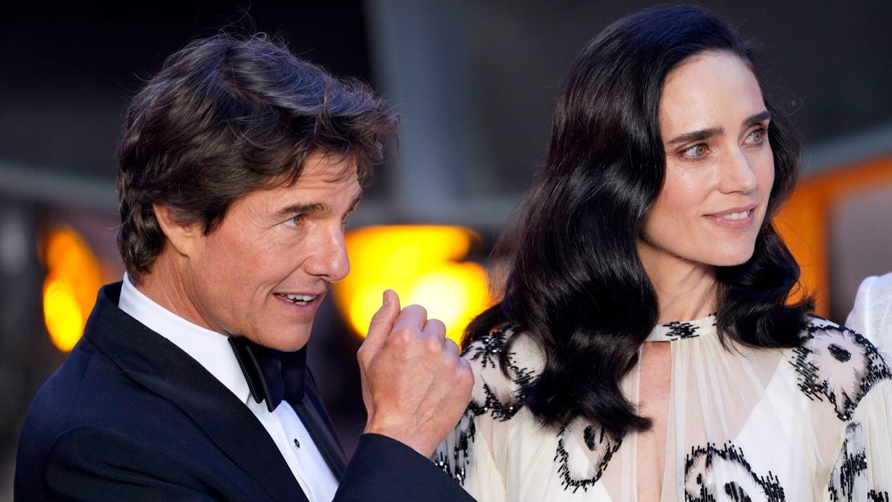 Tom Cruise und Jennifer Connelly bei der "Top Gun: Maverick"-Premiere in London.