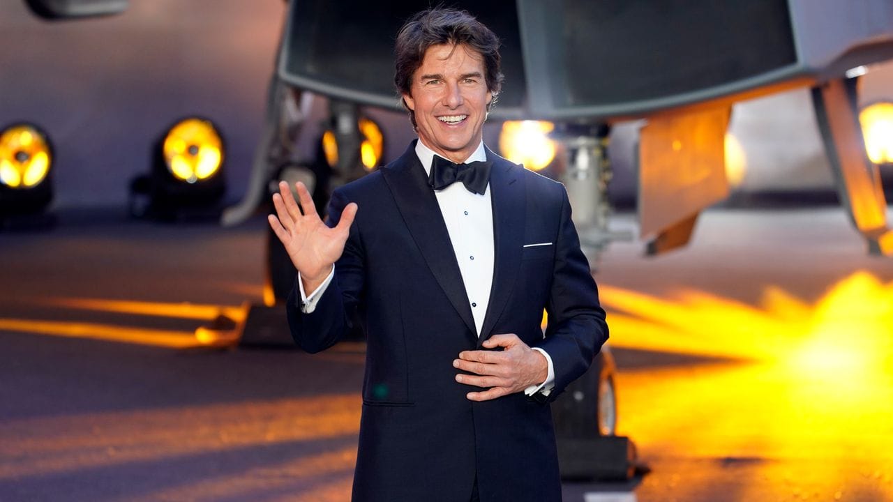 Tom Cruise bei der Premiere seines Films des Films "Top Gun: Maverick" in London.