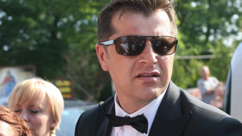 Cezary Kucharski: Der Ex-Berater Robert Lewandowskis, hier auf dessen Hochzeit im Jahr 2013, wird angeklagt.
