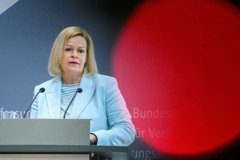 Bundesinnenministerin Nancy Faeser (SPD) bei einer Veranstaltung in Berlin.