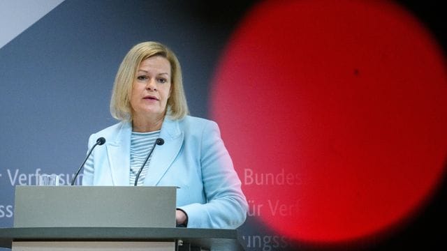 Bundesinnenministerin Nancy Faeser (SPD).
