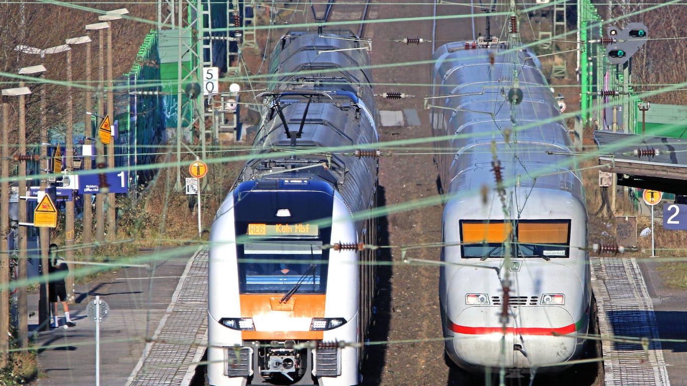 Immerhin sind Regionalbahnen pünktlicher als ICEs: Züge in Nordrhein-Westfalen.