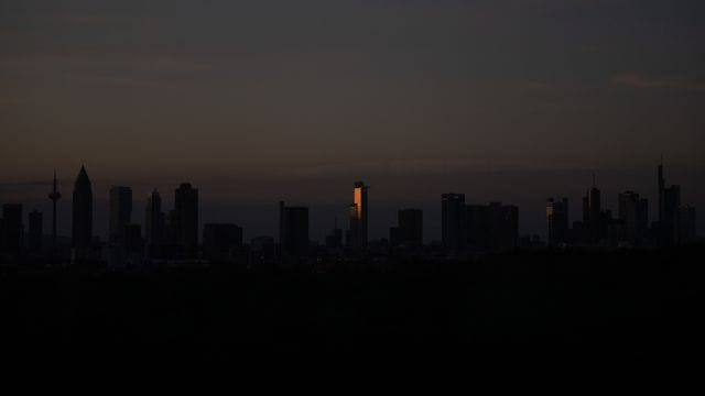 Sonnenuntergang in Frankfurt