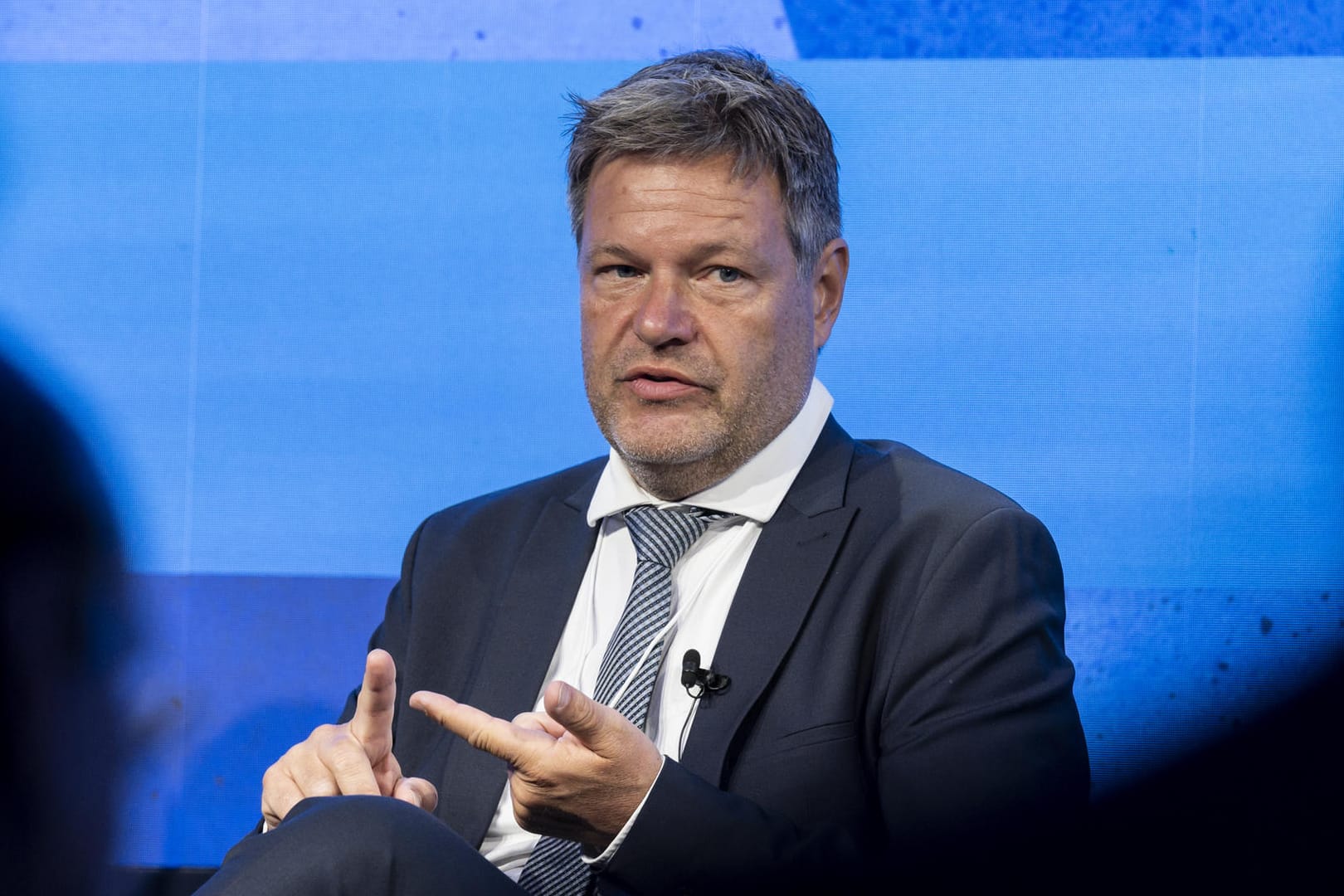 Wirtschaftsminister und Vizekanzler: Robert Habeck beim Weltwirtschaftsforum in Davos. Wirtschaftsminister und Vizekanzler: Robert Habeck beim Weltwirtschaftsforum in Davos.