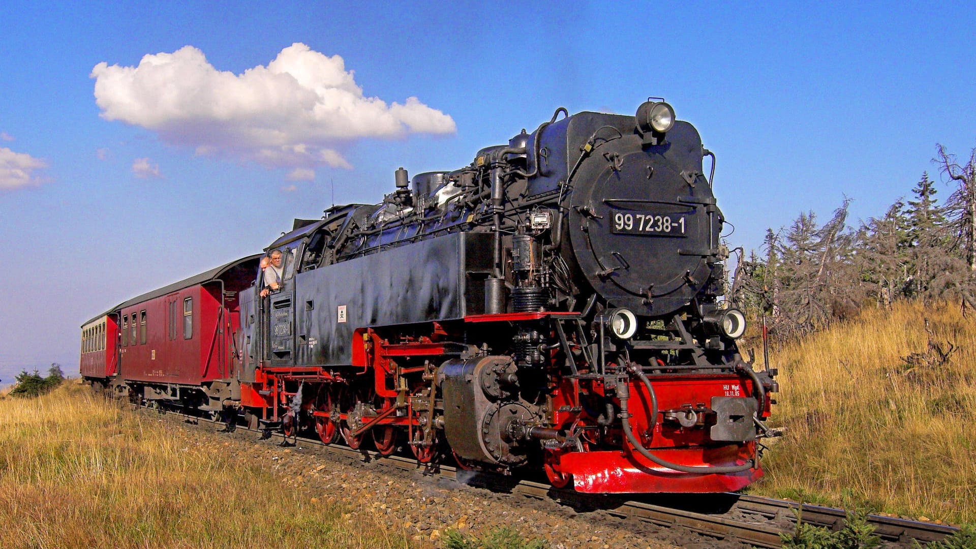 Harzer Schmalspurbahn auf dem Weg zum Brocken (Archiv): Viele Waldbrände im Harz liegen in unmittelbarer Nähe der Brockenbahn-Strecke.