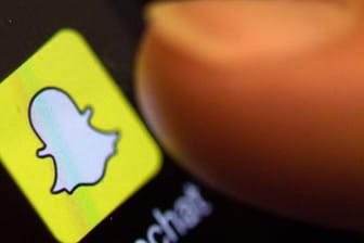 Das Icon von Snapchat auf einem Smartphone.