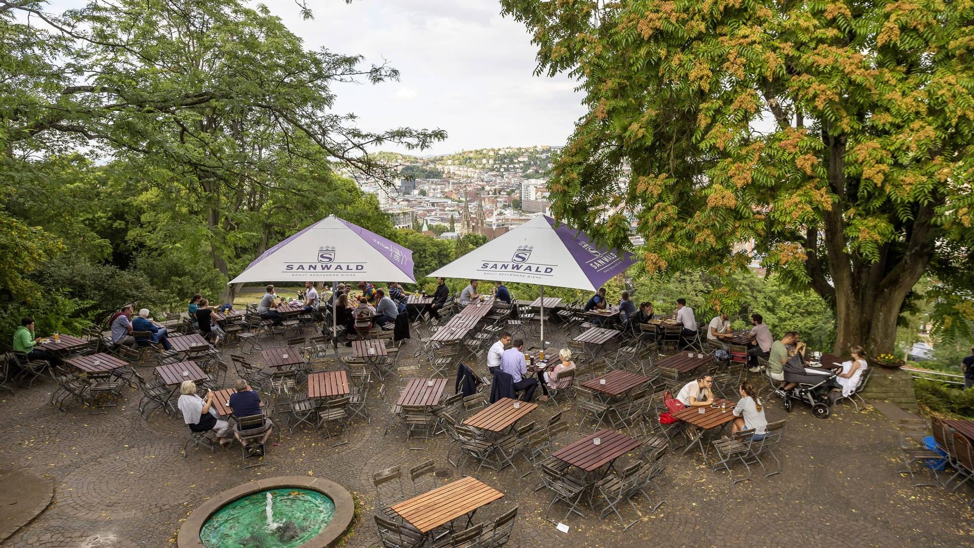 Der Biergarten auf der Karlshöhe ist einer der schönsten in Stuttgart.