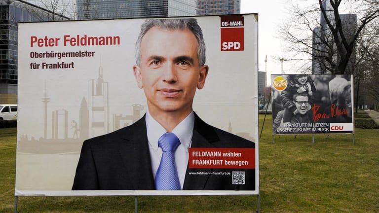 Feldmann als SPD-Spitzenkandidat für die Wahl des Oberbürgermeisters 2012 (Archivbild): Peter Feldmann galt damals als Underdog.