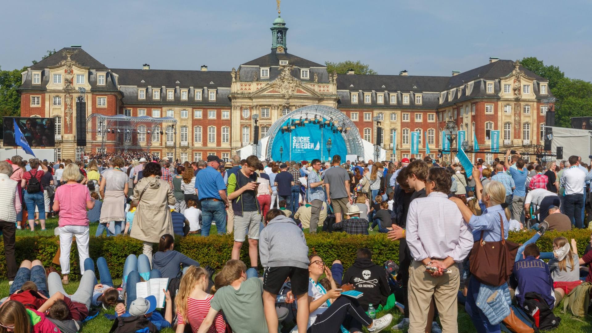 Besucher des Katholikentags 2018 in Münster (Archvibild): In diesem Jahr werden weniger Menschen erwartet. Besucher des Katholikentags 2018 in Münster (Archvibild): In diesem Jahr werden weniger Menschen erwartet.