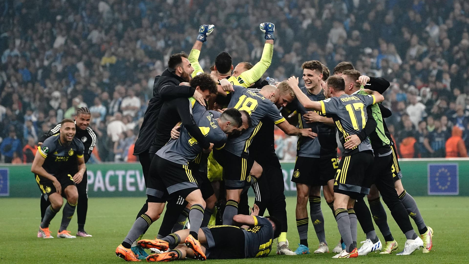 Feyenoord Rotterdam: Das Team setzte sich im Halbfinale gegen Olympique Marseille durch.