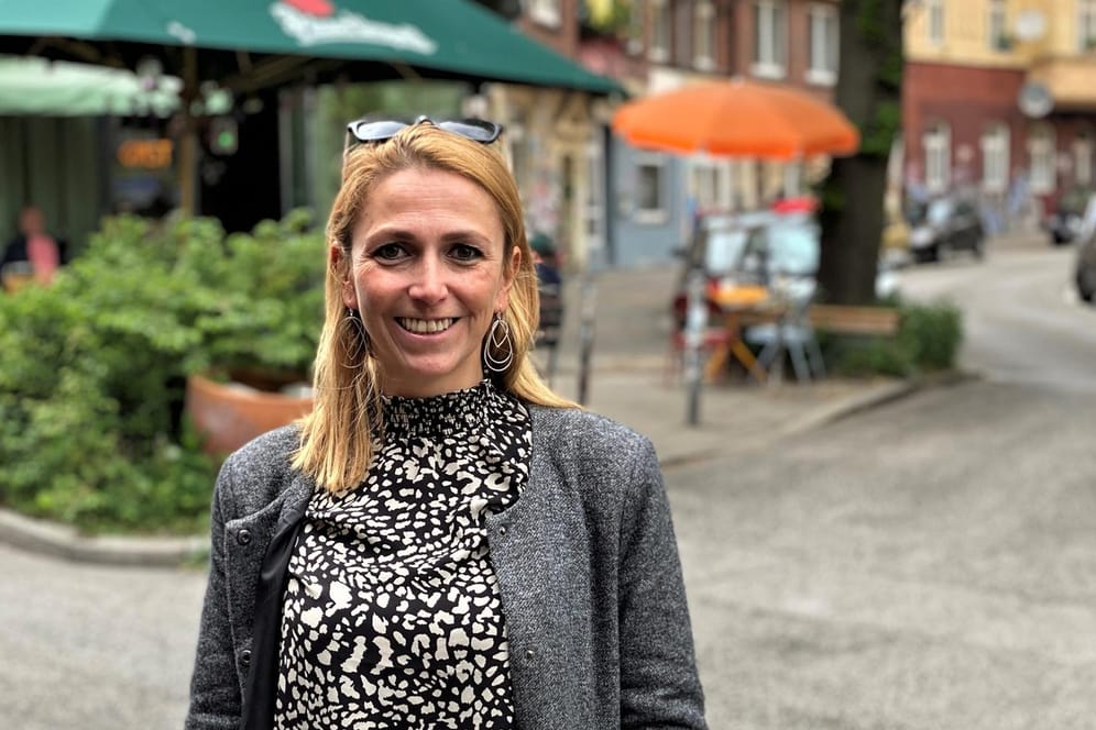 Lokalpolitikerin Sabrina Hirche auf St. Pauli: Sie fordert mehr Rücksichtnahme.