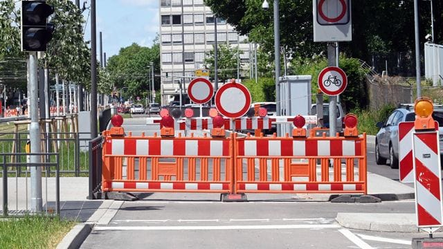 Gesperrter Karlsruher Autotunnel