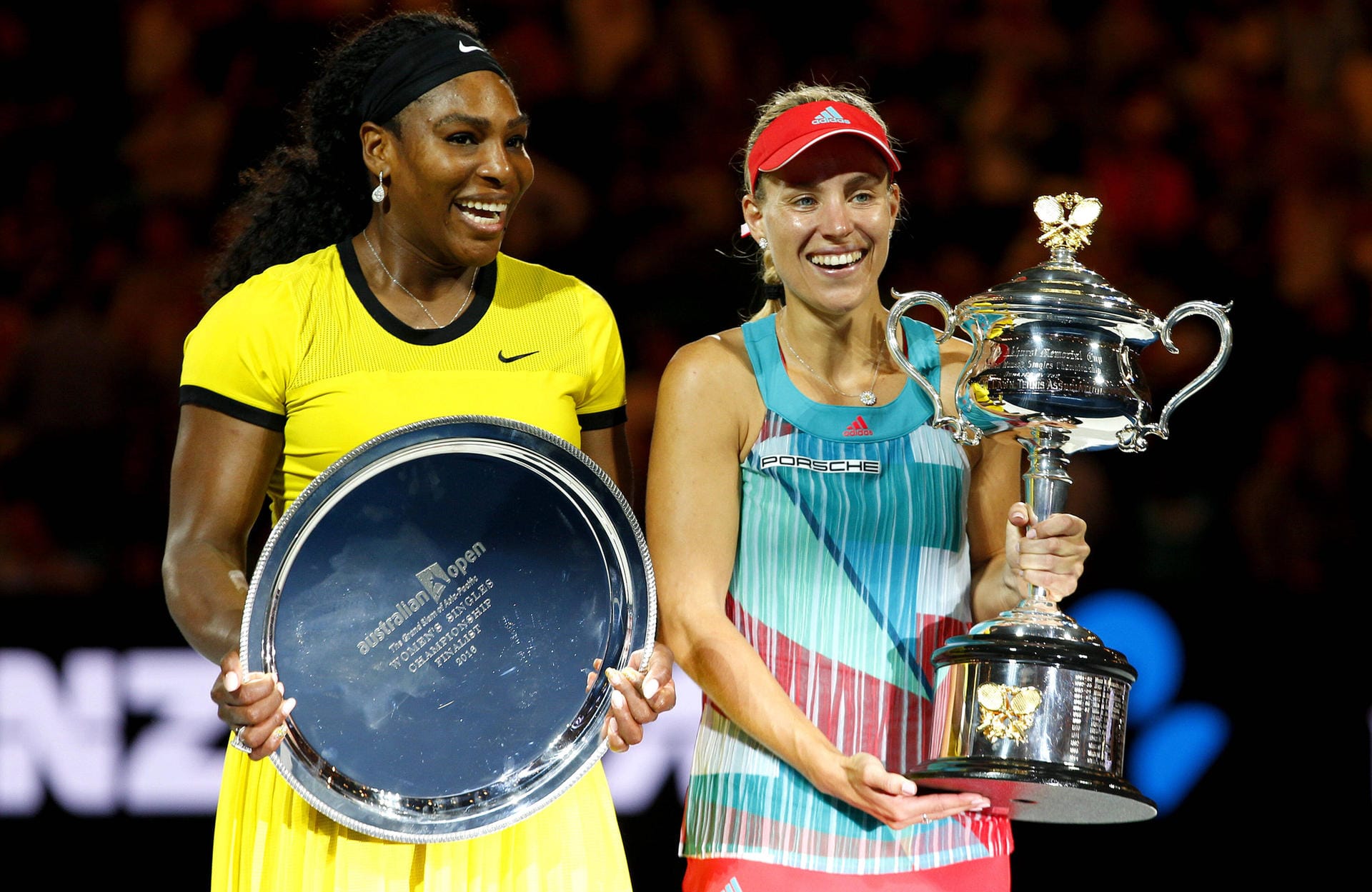 Mit ihrem Triumph über Serena Williams (l.) bei den Australian Open 2016 rückte Angelique Kerber in die Riege der deutschen Grand-Slam-Sieger auf. Die ehemalige Nummer eins der Welt ließ im gleichen Jahr den Sieg bei den US Open folgen. 2018 krönte sich Kerber zudem zum Champion von Wimbledon.