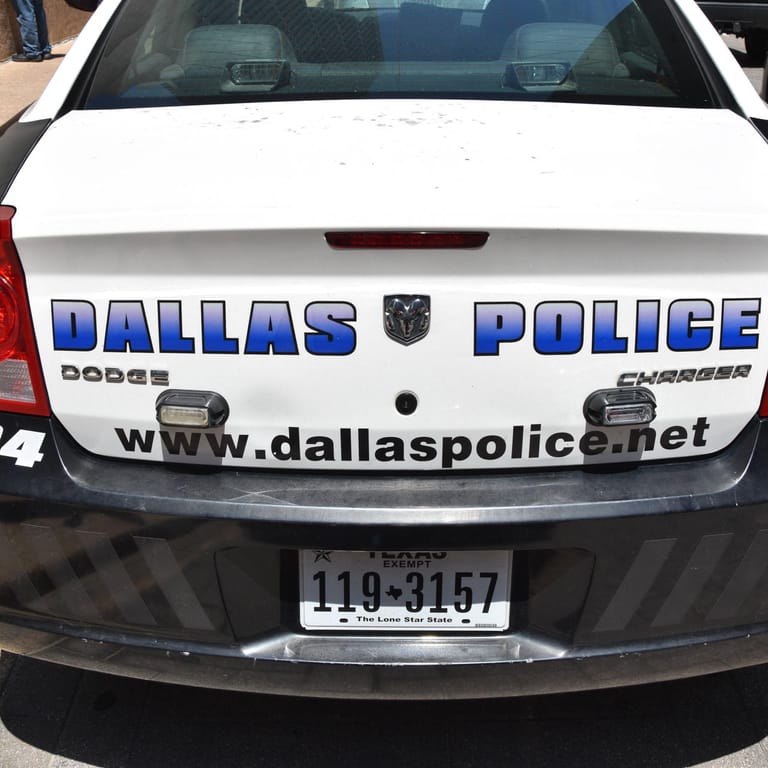Ein Polizeifahrzeug in Dallas (Symbolbild): In einer Schule wurde ein junger Mann festgenommen, bei dem eine Waffe gefunden wurde.
