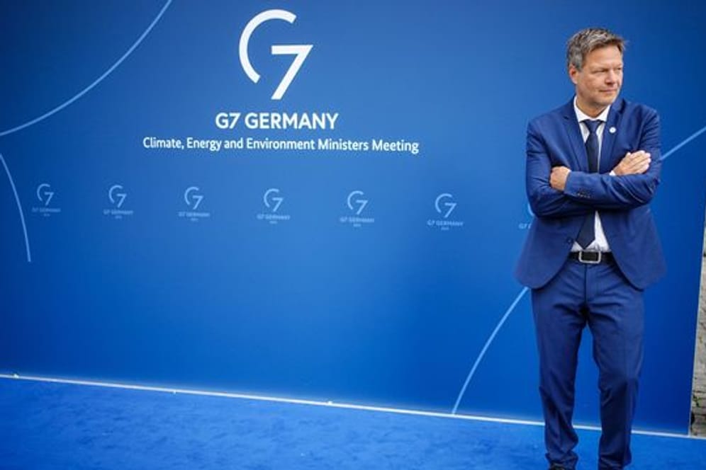 Wirtschaftsminister Robert Habeck beim G7-Treffen.