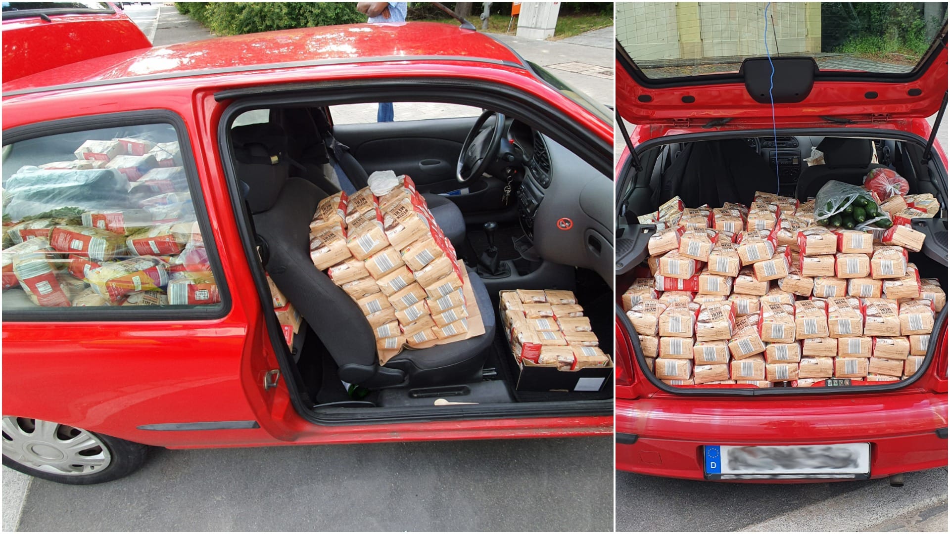 Einen Wagen voller Mehl hat die Polizei Nürnberg gestoppt. Motivation dahinter unbekannt.