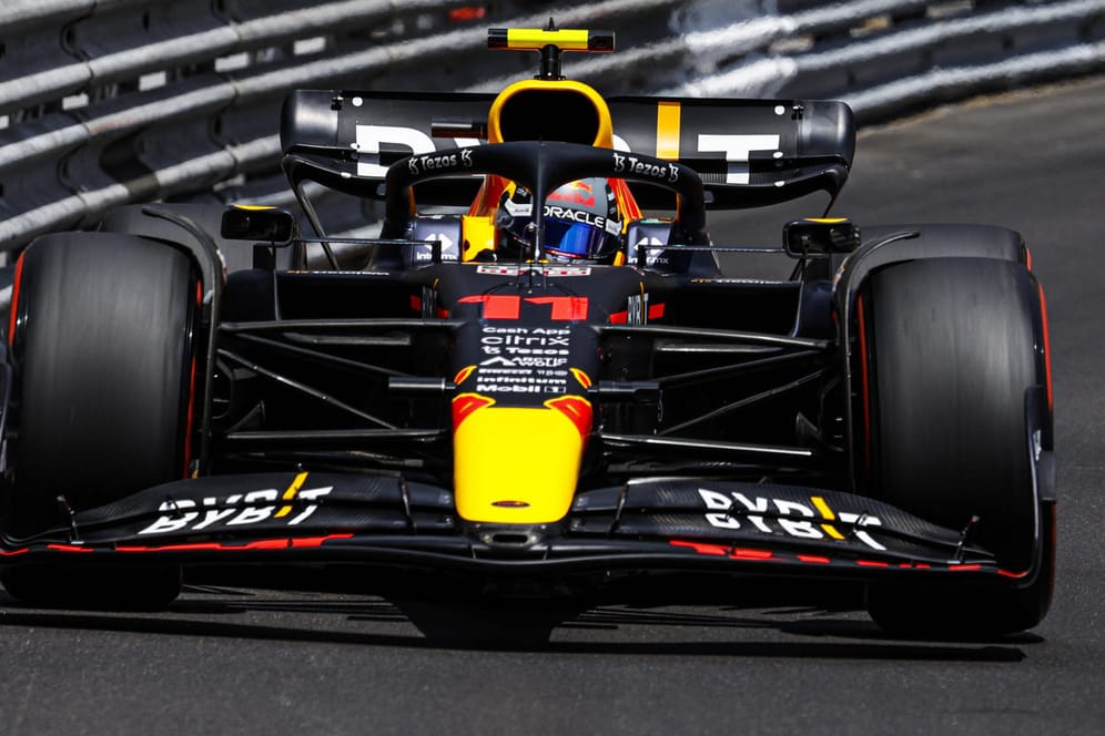 Vorneweg: Sergio Perez auf der Strecke in Monaco.