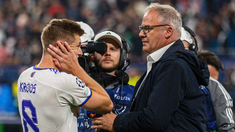 ZDF-Reporter Kaben (r.) und Kroos: Das Gespräch der beiden nach dem Champions-League-Finale sorgte bundesweit für Diskussionen.