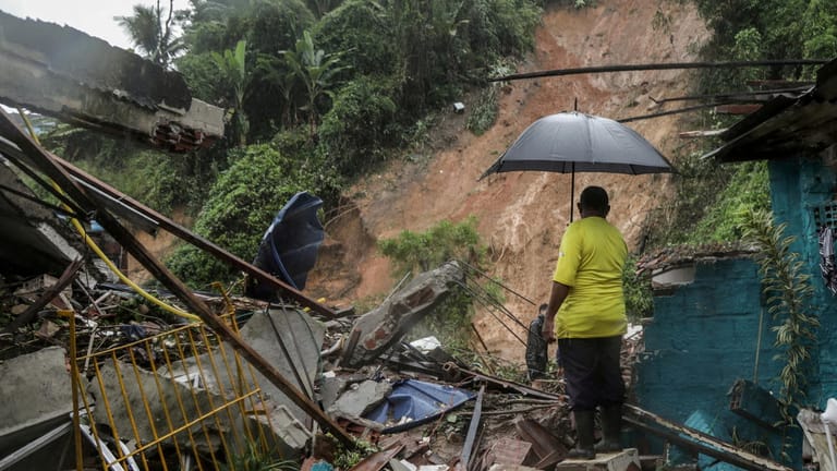 Zerstörung in Jardim Monte Verde: In Brasilien kam es erneut zu Erdrutschen und Hochwasser.