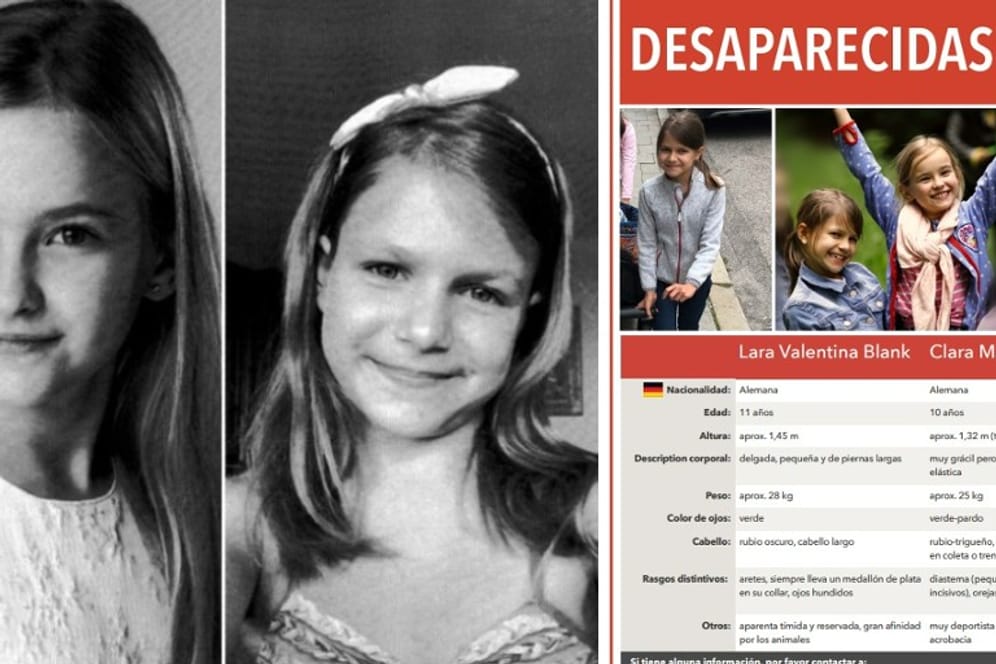 Fotos von Clara Egler (links) und Lara Blank sowie der Fahndungsaufruf (Archivbilder, Montage): Sie wurden wohl nach Paraguay verschleppt.