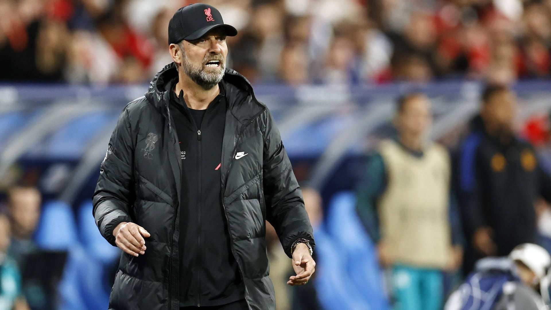 Jürgen Klopp beim Champions-League-Finale am Samstag in Paris, das wegen Fan-Tumulten mehr als eine halbe Stunde später angepfiffen wurde.